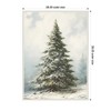 Kate & Laurel All Things Decor Sylvie Beaded Snow Covered Evergreen Fir Tree Framed Canvas by the Creative Bunch - 2 of 4