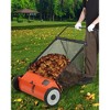 26-Inch Push Lawn Sweeper, 7 Cu. Ft. Hopper Capacity Grass Sweeper, Manual Push Yard Sweeper with Height Adjustment for Grass Clippings, Leaves - 2 of 4