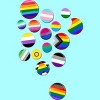 Adult Design By Humans Rainbow LBGTQIA+ Pride Badges By Roadhouse Racerback Tank Top - 2 of 2