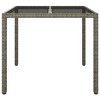 vidaXL Garden Dining Table Brown 35.4" x 35.4" x 29.5" Poly rattan - 3 of 4
