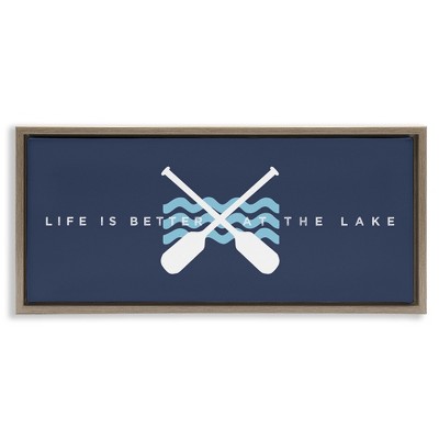 Stupell Industries Better At Lake with Crossed Oars, 25" x 11"