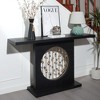 Engineered Wood Modern Black Console Table with Gold Accent and Spacious Tabletop for Entryway, Living Room, and Hallway - 2 of 4