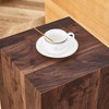 Kumasinova 20"H Modern End Table with Wood Texture,Chic Sofa Side Table for Living Room,Premium MDF Accent End Table with Anti-Slip Feet,Walnut - 2 of 4
