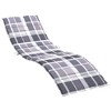 vidaXL Sun Lounger Cushion Gray Check Pattern 78.7 in.x19.7 in.x1.2 in. Oxford Fabric - 2 of 4