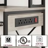 Bakers Rack with Power Outlets, 7-Tier Industrial Microwave Stand with Wire Basket & Hanging Self, - 4 of 4