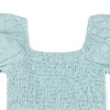 Hope & Henry Girls' Linen Smocked Short Bubble Sleeve Dress, Kids - 2 of 4