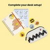 Yoobi Peanuts Pencil Pouch with Snoopy Pin Black Chevron Single Zip - 4 of 4