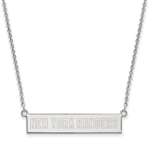 Black Bow Jewelry Sterling Silver New York Rangers NHL Necklace 18 Inch - 1 of 4