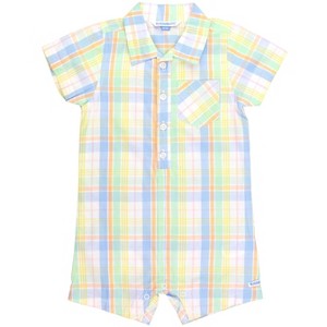 RuggedButts Baby Toddler Boys Short Sleeve Button-Up Romper - 1 of 4