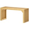 Vynxaria 35" Solid Wood Entryway Bench: Stylish & Sturdy Seating - 3 of 4