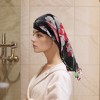 Unique Bargains Women Simulated Silk Print Shower Cap for Bathroom Hotel 1 Pc - 4 of 4