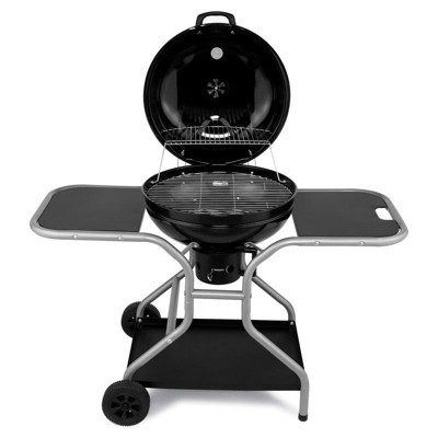 Winado Porcelain Enamel Kettle Charcoal Grill With 2 Side Tables