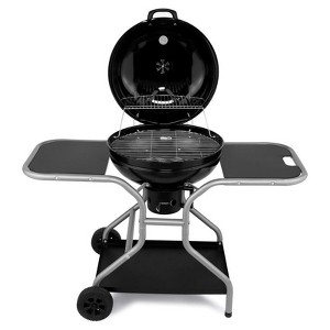 Winado Porcelain Enamel Kettle Charcoal Grill With 2 Side Tables - 1 of 4