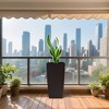 ORRD 30" Tall Self-Watering Flower Pots | Drain Holes, Water Monitor & Inner Trays | Indoor/Outdoor Planters for Garden, Patio—Brown - 3 of 4