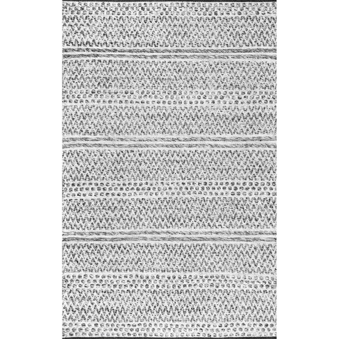 Silver Striped High-Low Accent Rug, 3x5, Grey Sold by at Home