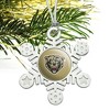Kutztown Secondary Logo Metal Snowflake Christmas Tree Holiday Ornament - 2 of 3