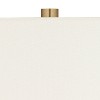 Possini Euro Design Cyclone 30" Tall Large Modern Glam Luxury End Table Lamp Gold Finish Metal Marble Single White Shade Living Room Bedroom Bedside - 2 of 4
