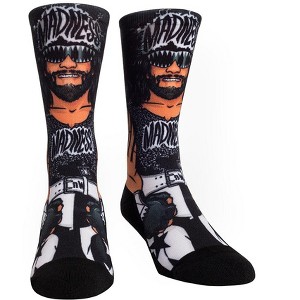 Rock Em Elite Macho Man NWO Licensed WWE Crew Socks  L/XL - 1 of 1