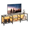 GustoWave Large TV Stand to 75 Inch TV, Entertainment Center with Power Outlet & 3-Tier Open Storage Shelves - 2 of 4