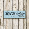 Slickblue Sweet Goodnight Quote Sign, 3.5x10 Rustic Knotty Pine Wood Plaque, Wall or Shelf Decor - 2 of 3