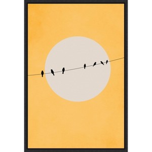 Amanti Art Chirping and Chilling by Eins Kubistika Framed Canvas Wall Art - 1 of 4