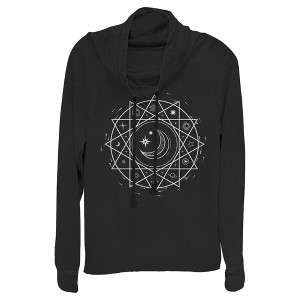 Juniors Womens Lost Gods Celestial Icons Cowl Neck Sweatshirt - 1 of 4