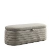 Zeus & Ruta 45.5 in.W Ottoman Bench Upholstered Fabric Storage End of Bed Stool with Safety Hinge - 2 of 4