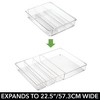 mDesign Plastic Adjustable/Expandable Drawer Storage Organizer, 4 Pack, Clear - 4 of 4