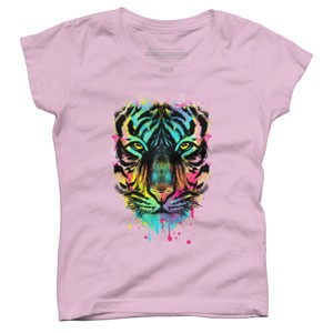 Girl's Design By Humans Hunting For Colors By clingcling T-Shirt - 1 of 3
