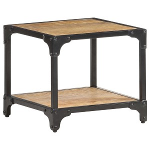 vidaXL Coffee Table End Table Living Room Sofa Table with Shelf Solid Wood - 1 of 4