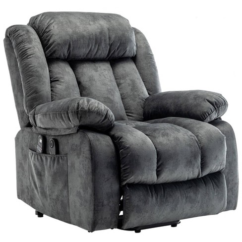 Gray heated massage recliner new arrivals