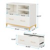 Resenkos File Cabinet, Filing Cabinet for Home Office, Lateral File Cabinet Printer Stand with Drawer & Open Storage Spaces,White - 2 of 3