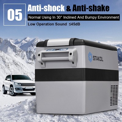 44 Quarts Black Portable Electric Car Cooler Refrigerator/Freezer