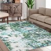 Machine Washable Area Rug, Non Slip Modern Abstract Carpet with Boho Watercolor Design, Low Pile Throw Rug for Living Room - 3 of 4