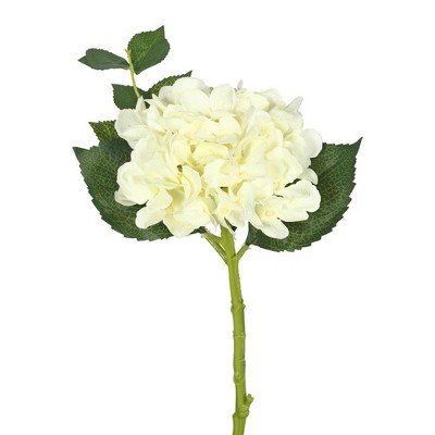 Artificial (Pk/3) Short Stem Hydrangea (15") Cream - Vickerman