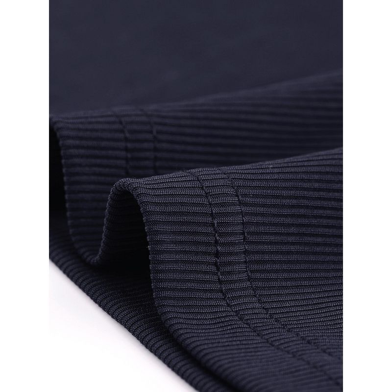Agnes Orinda Women's Plus Size Ribbed Knit Cut-Out Twist Knot V Neckline Short Sleeve T-Shirt, 5 of 6