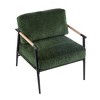 Modern Accent Chair, Upholstered Modern Sofa Chair with Plush Cushions and Wooden Armrest Design, Accent Armchair with Metal Frame for Home Office - 4 of 4