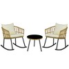 Sapphtopaz Patio Furniture Set Lounge Conversation Chairs with Cushions and Coffee Table for Backyard, Terrace, Garden - 3 of 4