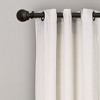 Lush Décor Prima Velvet Color Block Light Filtering Window Curtain White/Navy Set 38X84 - 2 of 4
