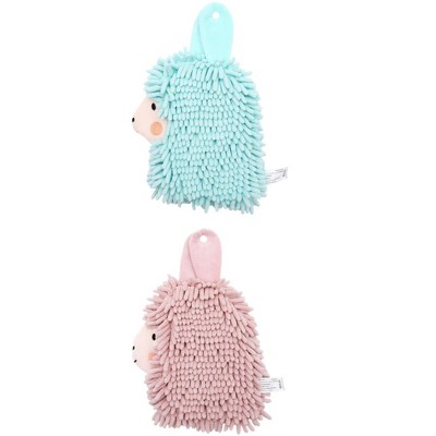 REGALWOVEN Cute Cartoon Alpaca Soft Absorbent Chenille Decorative Hand Towels 2 Pcs