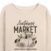 Women's - Instant Message - Autumn Market Harvest Produce Lightweight French Terry Wide Neck Long Sleeve Shirt - 2 of 4