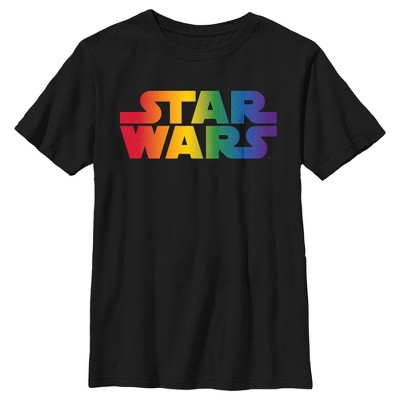 Kids Star Wars Pride Rainbow Classic Logo T shirt Target