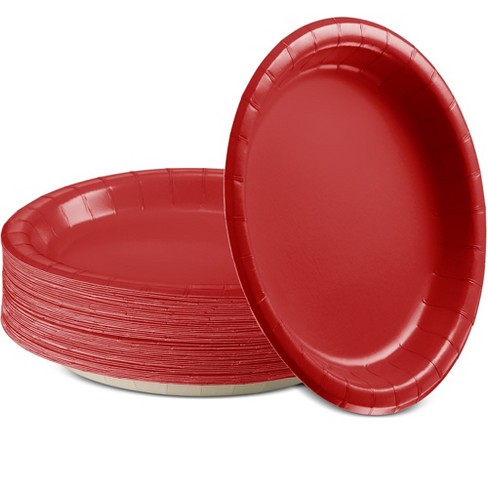 24ct Art Party Paper Plates Red : Target