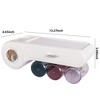Toothbrush Holder and Dispenser, Toothbrush Holders Wall Mounted Shower, Large Capacity Tray, 6 Brush Slots 3 Cups 1 Cosmetic Drawer (White 3-Cup) - 3 of 4