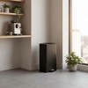 Innovaze 30 Liter / 8 Gal Rectangular Matt Black Step-on Trash Can for Kitchen, Office, Home - 3 of 4