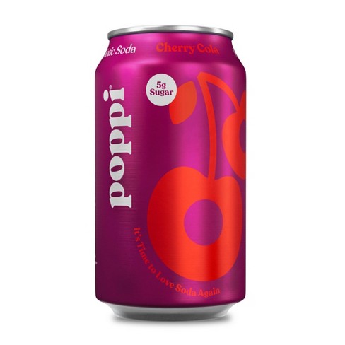 Poppi Cherry Cola Prebiotic Soda - 12 Fl Oz Can : Target