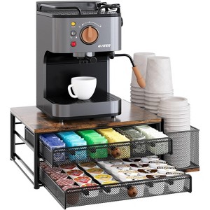 2-Tier K-Cup Organizer with Sliding Drawers, 60-Capacity Pod Storage with Cup & Lid Holder - 1 of 4