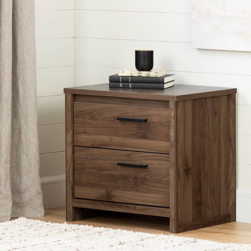 Tao 2 Drawer Nightstand Natural Walnut - South Shore, 3 of 9