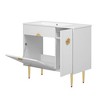 YOOCOZZ 36" Bathroom Vanity with Resin Basin Sink,Soft-Closing Door and Drop-Down-White - 4 of 4