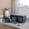 Tufted Bench with Basket Drawers - Ore International - 4 of 4